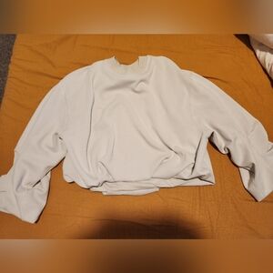 Lululemon softsreme voluminous sleeve pullover Bone Small